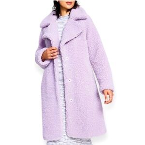 Lavender Teddy Coat